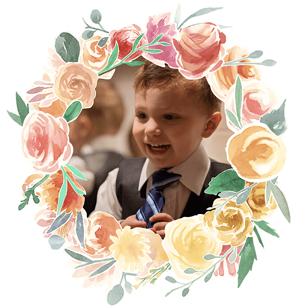 Fairytales Fertility Floral Border Dressed Up Kid Image